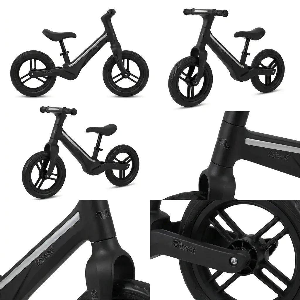 Glimmt løbecykel i sort