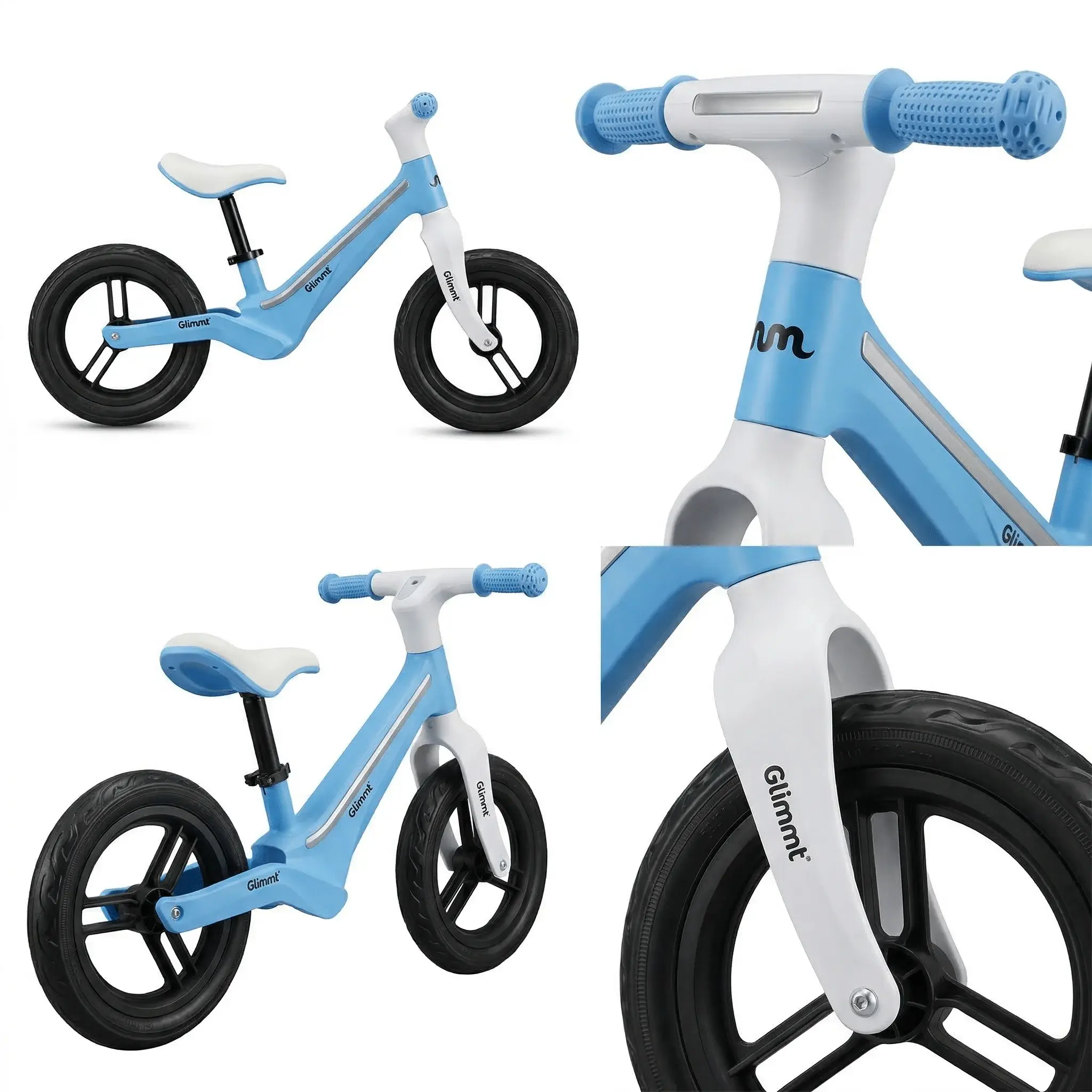 Glimmt løbecykel i lyseblå